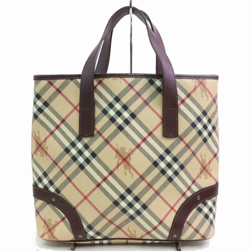 Burberry Bags with Reflective Elements for SafetyBrand Inspired Burberry Tote Bag Light Brown PVC (SHC1-15635)