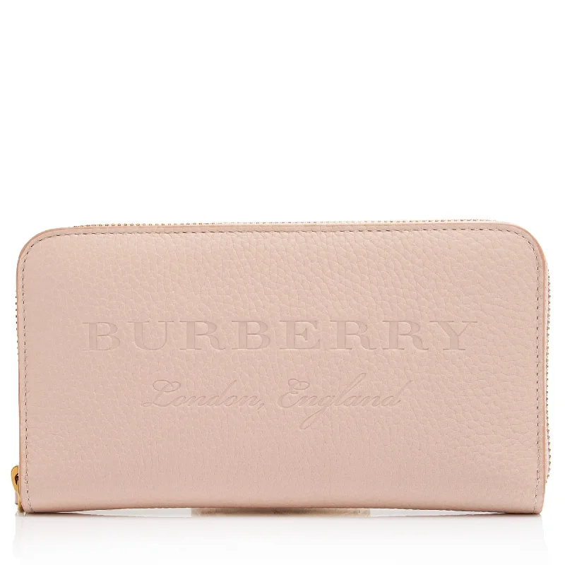 Adjustable Strap Burberry Messenger BagsBurberry Grainy Calfskin Embossed Logo Zip Around Wallet (SHF-hNiaCM)