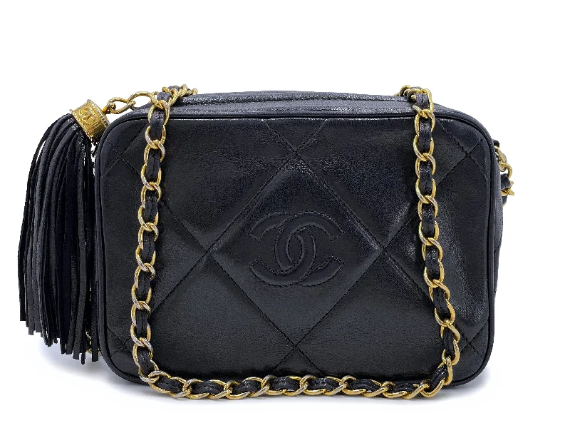 Chanel Chain Strap Handbag for Everyday UseChanel Vintage Mini Camera Case Bag 1987 24k GHW Black Lambskin SUY