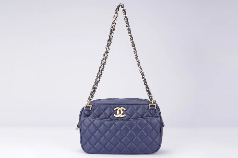 Chanel Vintage Inspired Handbag for Retro LoversChanel Indigo Blue Lambskin Camera Bag