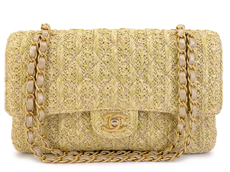 Chanel Black Handbag for Business MeetingsChanel 18C Beige Raffia Medium Classic Double Flap Bag GHW Paris Athens MWZ