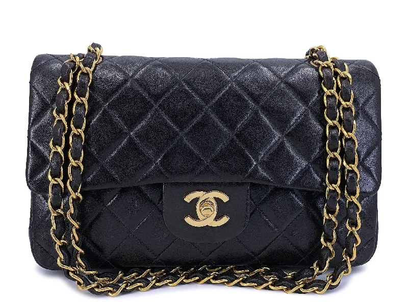 Chanel Lightweight Handbag for Daily ErrandsChanel 1996 Vintage Black Lambskin Small Classic Double Flap Bag 24k GHW AGE