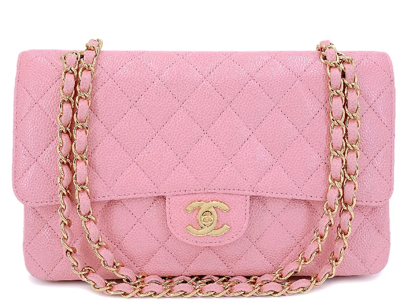 Chanel Lightweight Handbag for Daily ErrandsChanel 2005 Vintage Pink Sakura Caviar Medium Classic Double Flap Bag 24k GHW BPI