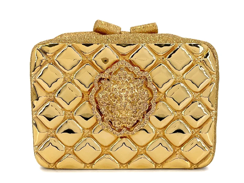 Chanel Limited Edition Handbag for CollectorsChanel 2009 Vintage Paris-Moscou Moscow Gold Plated Crystal Lionhead Clutch Bag XSN