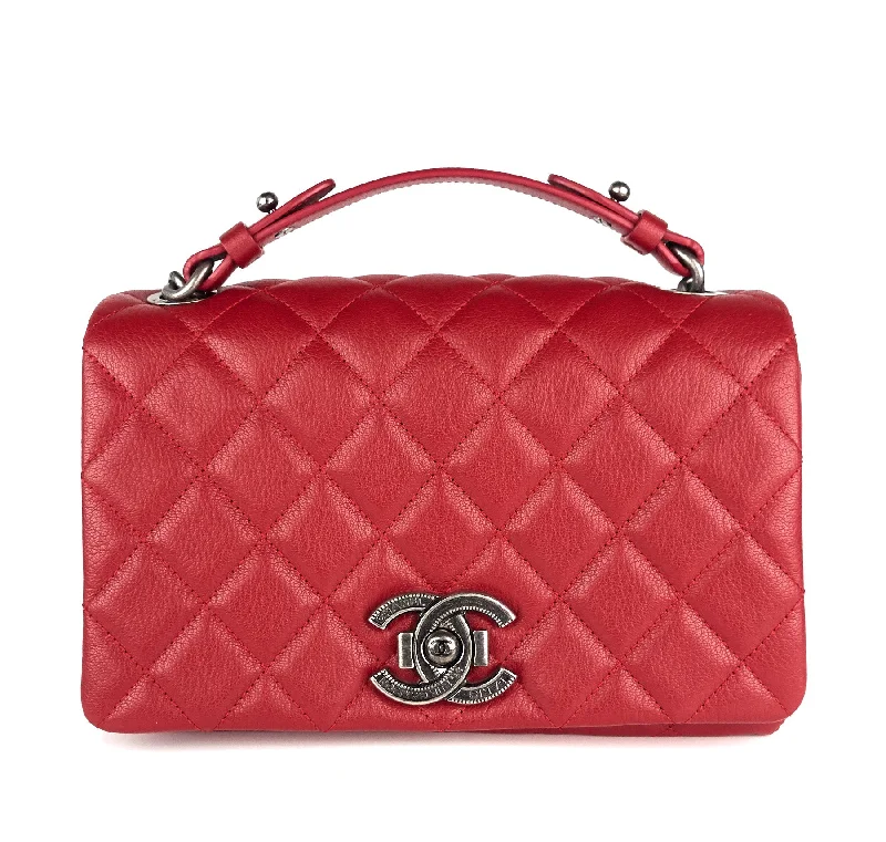 Chanel Quilted Leather Shoulder Bag for FashionistasCity Rock Quilted Goatskin Small Bag