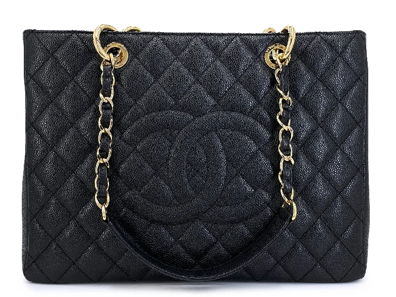 Chanel Medium Tote Bag for Office LadiesChanel Black Caviar Grand Shopper Tote GST Bag GHW R1K