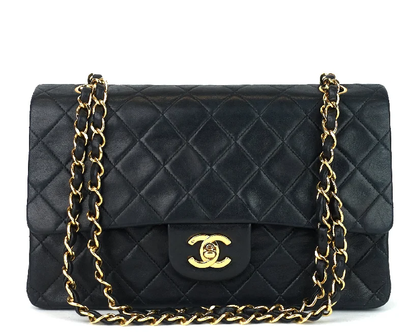 Chanel Chain Strap Handbag for Everyday UseDouble Flap Quilted Lambskin Leather Bag