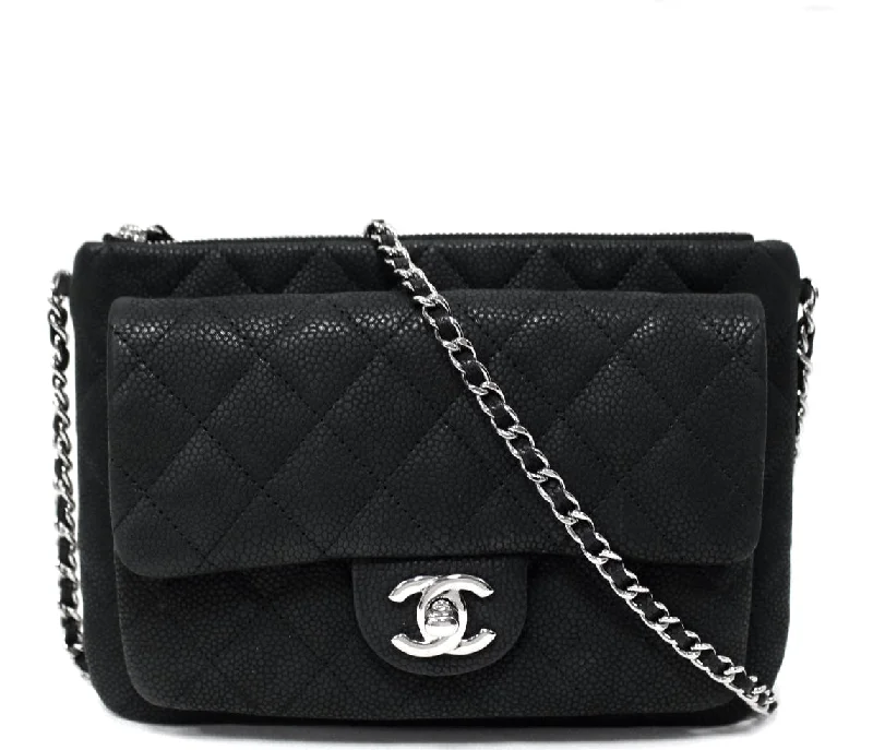 Chanel Designer Handbag with Unique DesignDaily Zip Iridescent Caviar Leather Crossbody Bag