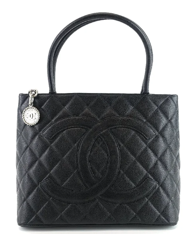 Chanel Limited Edition Handbag for CollectorsMedallion Caviar Leather Tote Bag