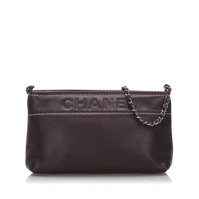 Chanel Classic Flap Bag for Evening PartyLax Pochette Leather Bag