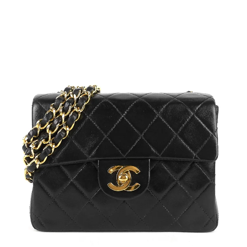 Chanel Designer Handbag with Unique DesignSquare Classic Flap Mini Lambskin Leather Bag