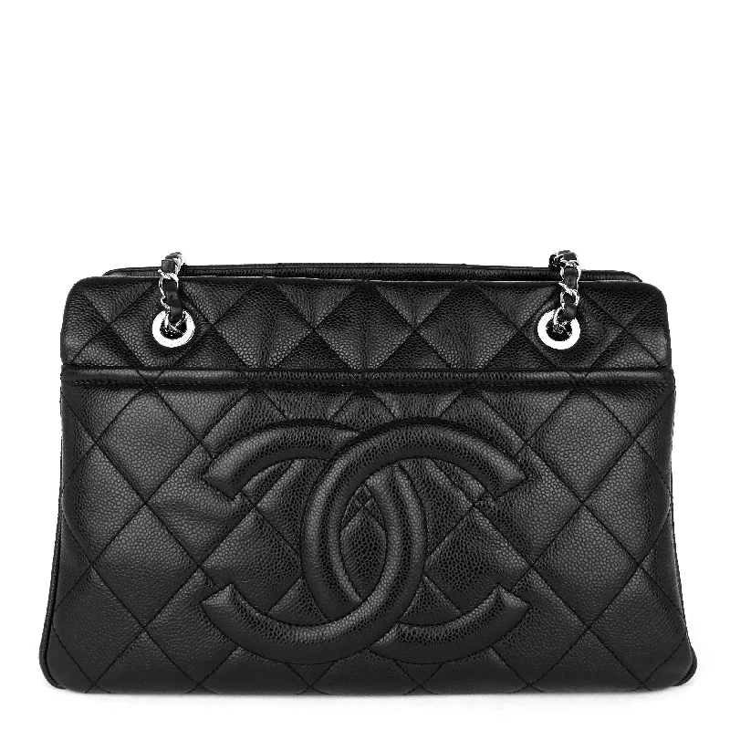 Chanel All - Match Handbag for Versatile StylingTimeless CC Medium Caviar Leather Shopping Tote Bag