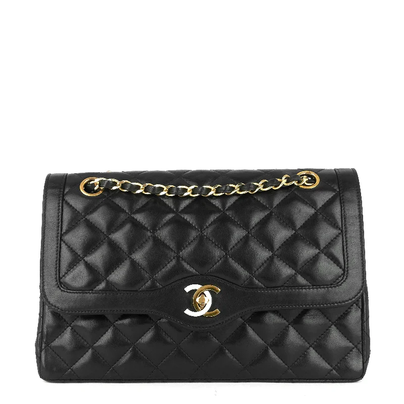 Chanel Luxury Handbag for High - End EventsDouble Flap Quilted Lambskin Leather Bag