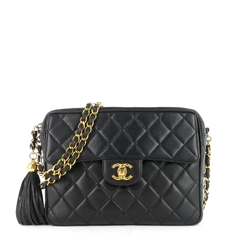 Chanel Luxury Handbag for High - End EventsVintage Lambskin Leather Flap Camera Bag