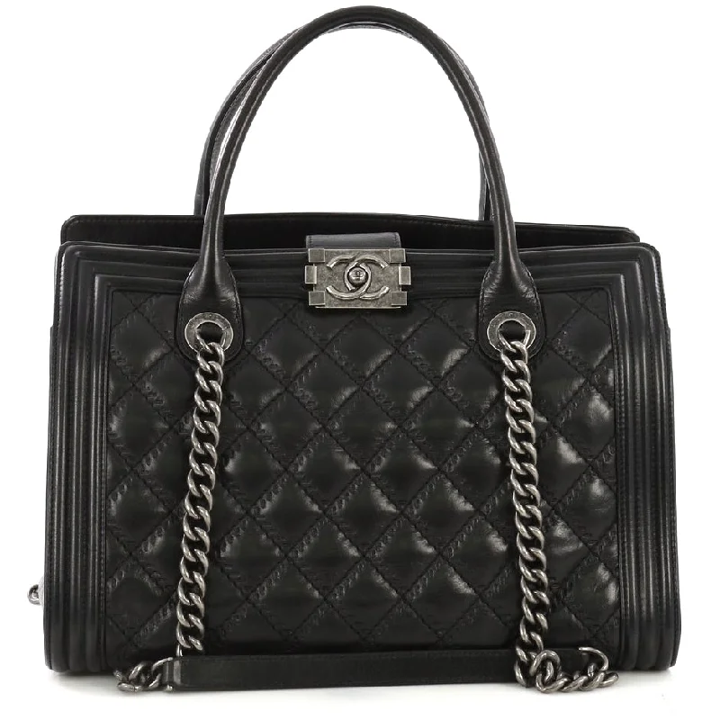 Chanel Limited Edition Handbag for CollectorsBoy Double Stitch Calf Leather Tote Bag