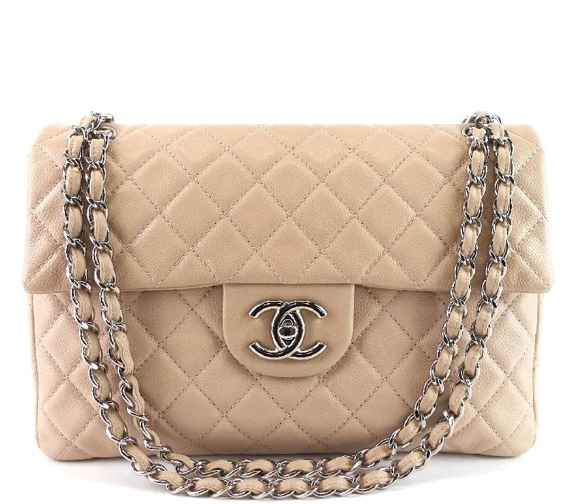 Chanel Colorful Handbag for Spring OutfitsSingle Flap Caviar Leather Maxi Bag