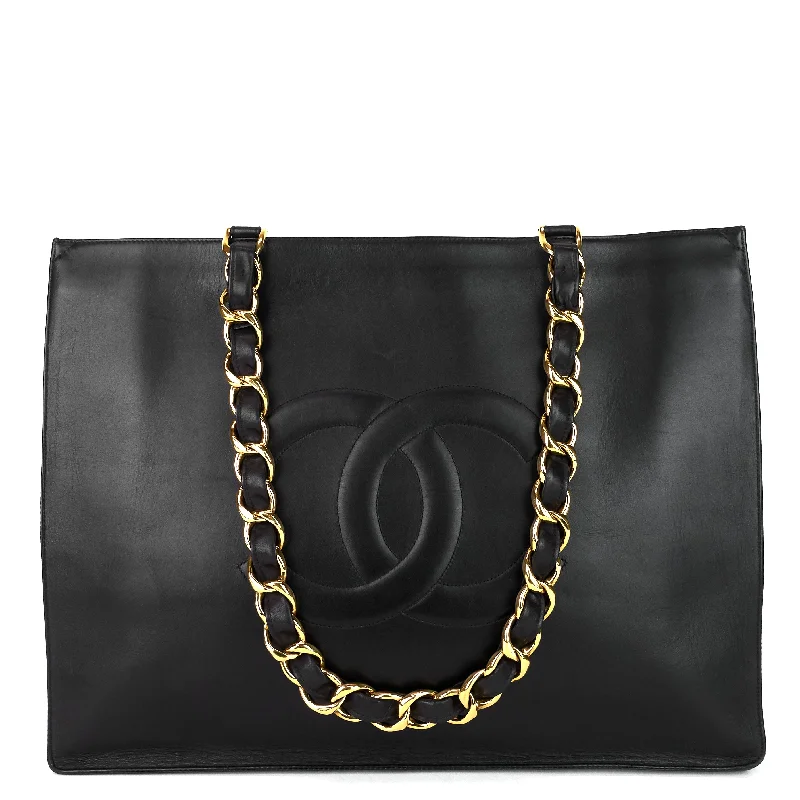 Chanel Luxury Handbag for High - End EventsLambskin Leather Jumbo Shopping Tote Bag