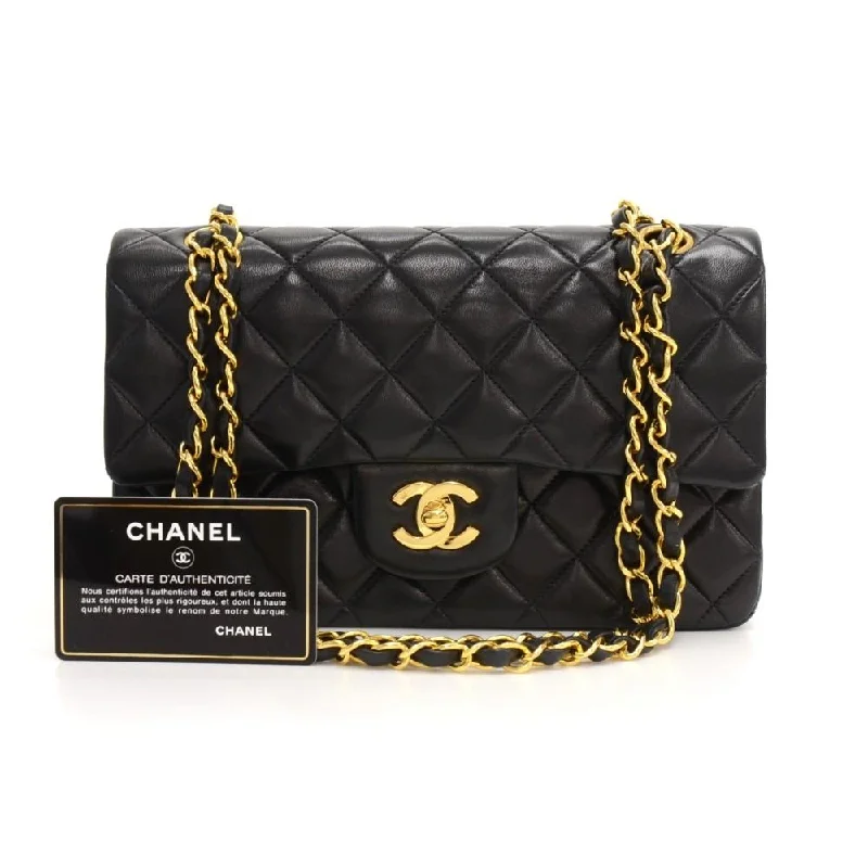 Chanel All - Match Handbag for Versatile StylingDouble Flap Quilted Lambskin Leather Bag