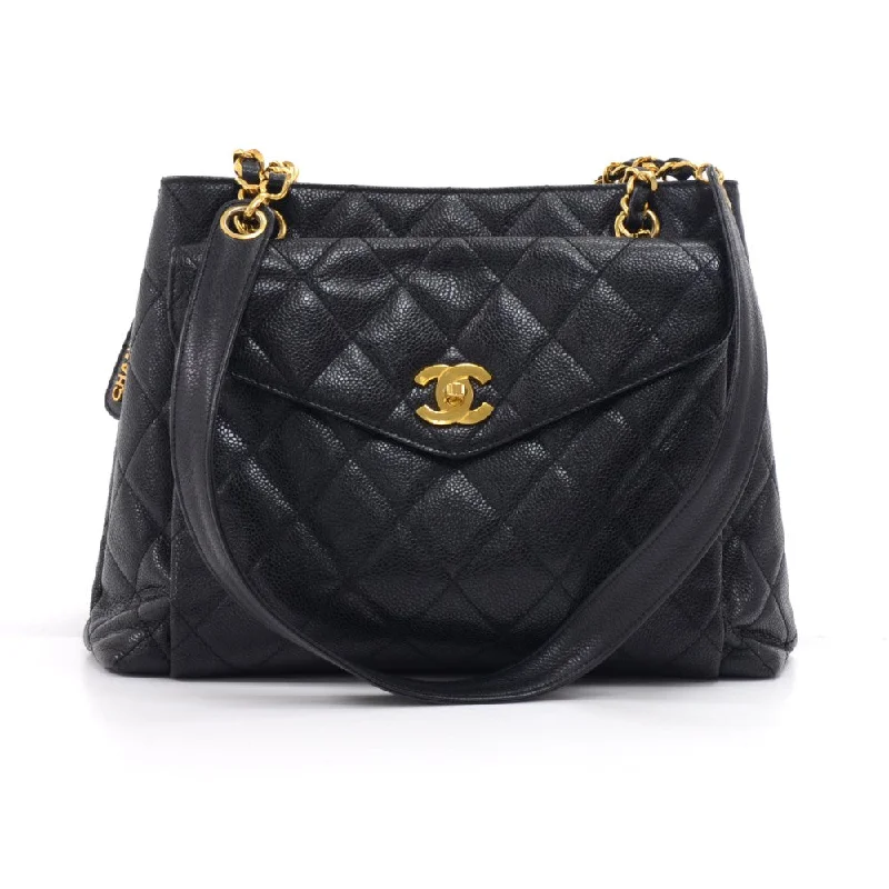 Chanel New Arrival Handbag with Gold HardwareCaviar Leather Front Envelope Pocket Shoulder Bag