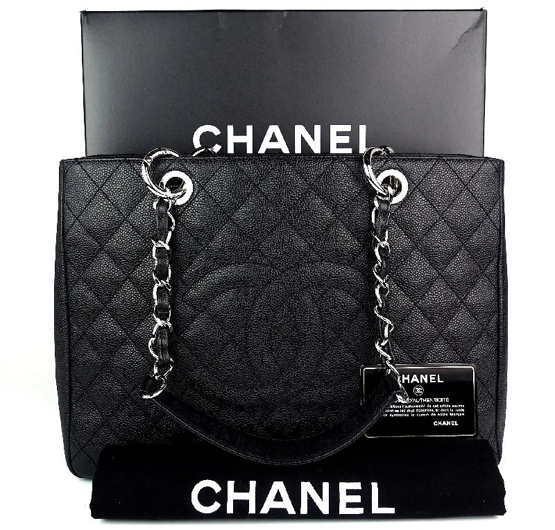 Chanel All - Match Handbag for Versatile StylingGrand Shopping Tote GST Caviar Leather Bag