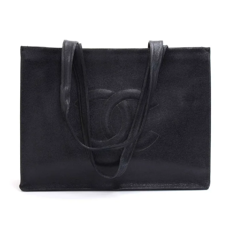 Chanel All - Match Handbag for Versatile StylingJumbo Smooth Caviar Leather Tote Bag