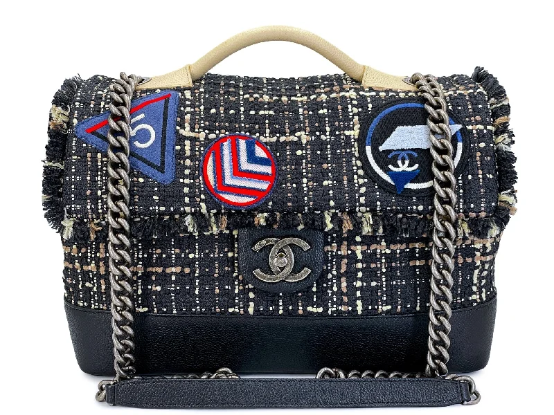 Chanel Luxury Handbag for High - End EventsChanel Tweed Airlines Bag 2016 Large "Pilot's Briefcase" Flap MJ3