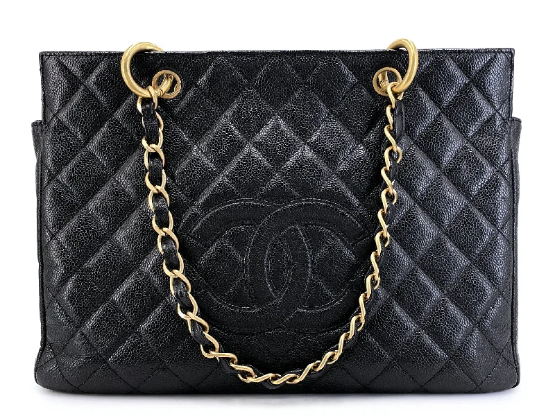 Chanel Lightweight Handbag for Daily ErrandsChanel Vintage Black Caviar Original GST Grand Shopper Tote Bag 24k GHW  MKS