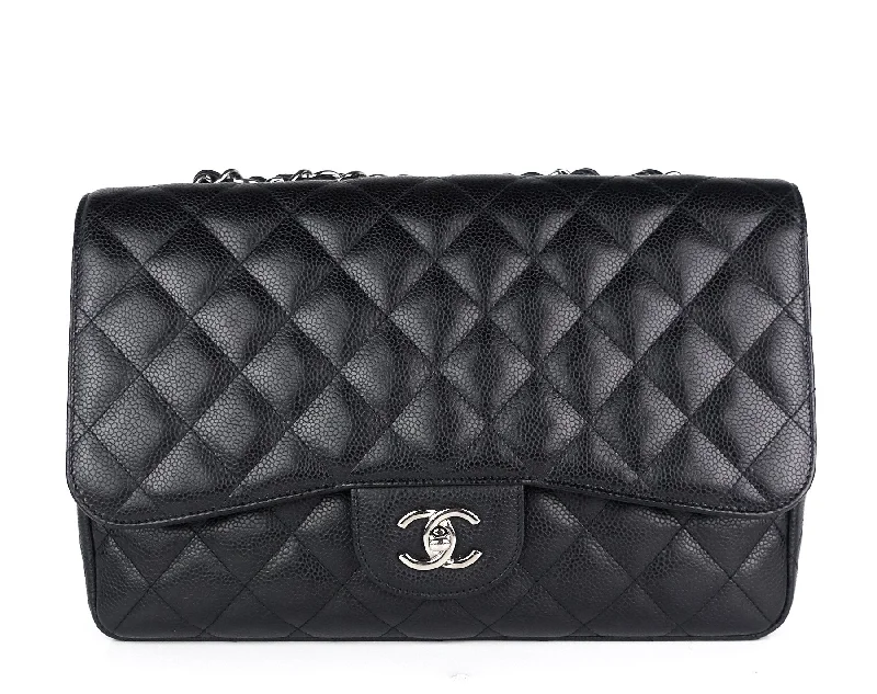 Chanel Small Crossbody Bag for TravelCaviar Leather Jumbo Flap Bag