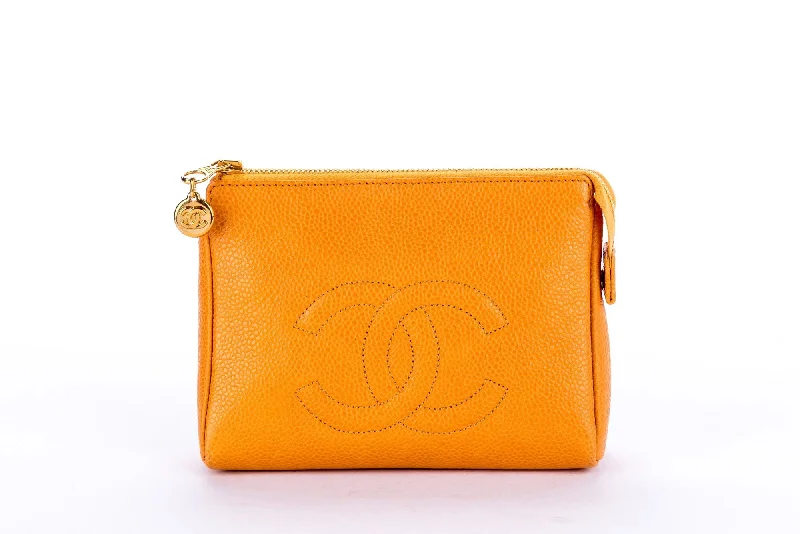 Chanel Lightweight Handbag for Daily ErrandsChanel Timeless Papaya Caviar Leather Zippy Pouch with Card & Box