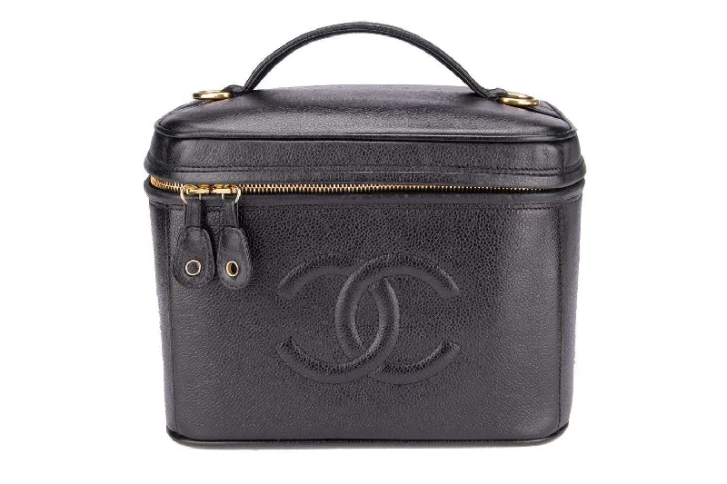 Chanel Vintage Inspired Handbag for Retro LoversVintage Chanel Vanity Bag in Black Caviar Leather