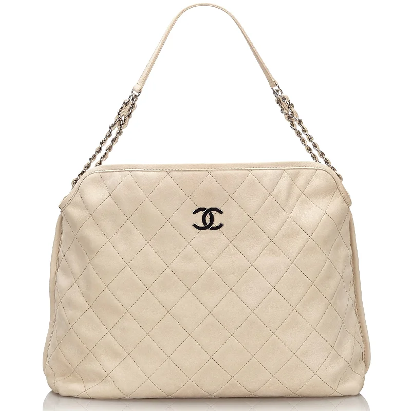 Chanel Designer Handbag with Unique DesignFrench Riviera Quilted Suede Hobo Bag