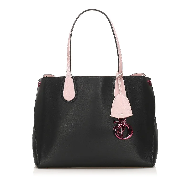 Christian Dior Saddle bags with a patent leather finish for a shiny lookDior Addict Leather Tote Bag (SHG-13760)