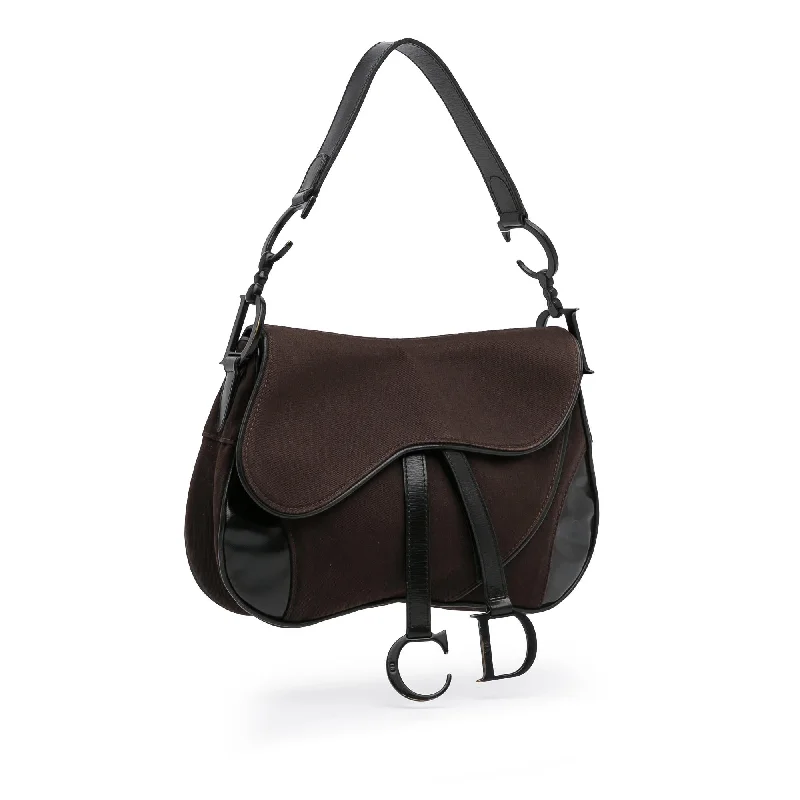 Christian Dior bags with a side - pocket for holding a water bottleDior Canvas Double Saddle (A8Egqp)