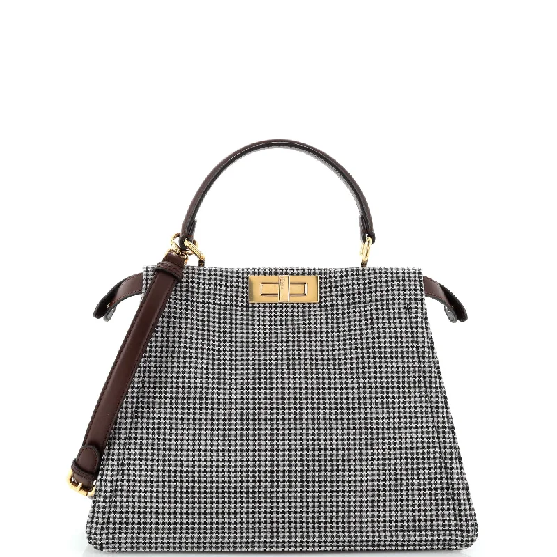 Peekaboo ISeeU Bag Houndstooth Wool Medium