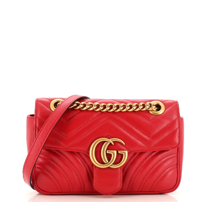 GG Marmont Flap Bag Matelasse Leather Mini