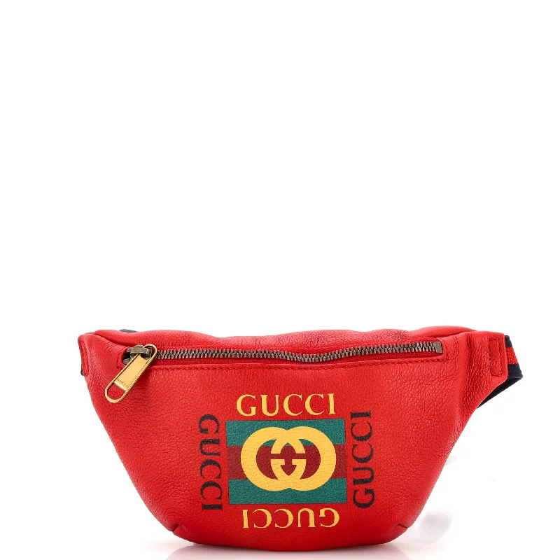 Logo Belt Bag Printed Leather Small